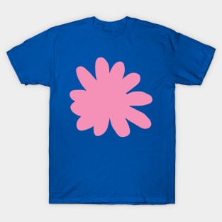 Pink Abstract Minimal Flower T-Shirt